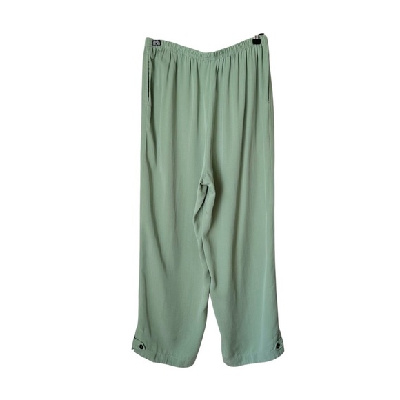CUT LOOSE Pistachio Green Tencel 2 Piece Pants & Top Set Lightweight Lounge L - Picture 8 of 14